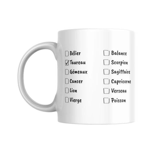 Mug Astrologie Roue du Zodiaque Personnalisé
