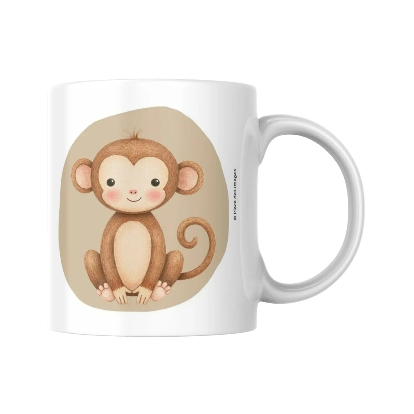 Mug pour enfant avec une illustration d'un singe