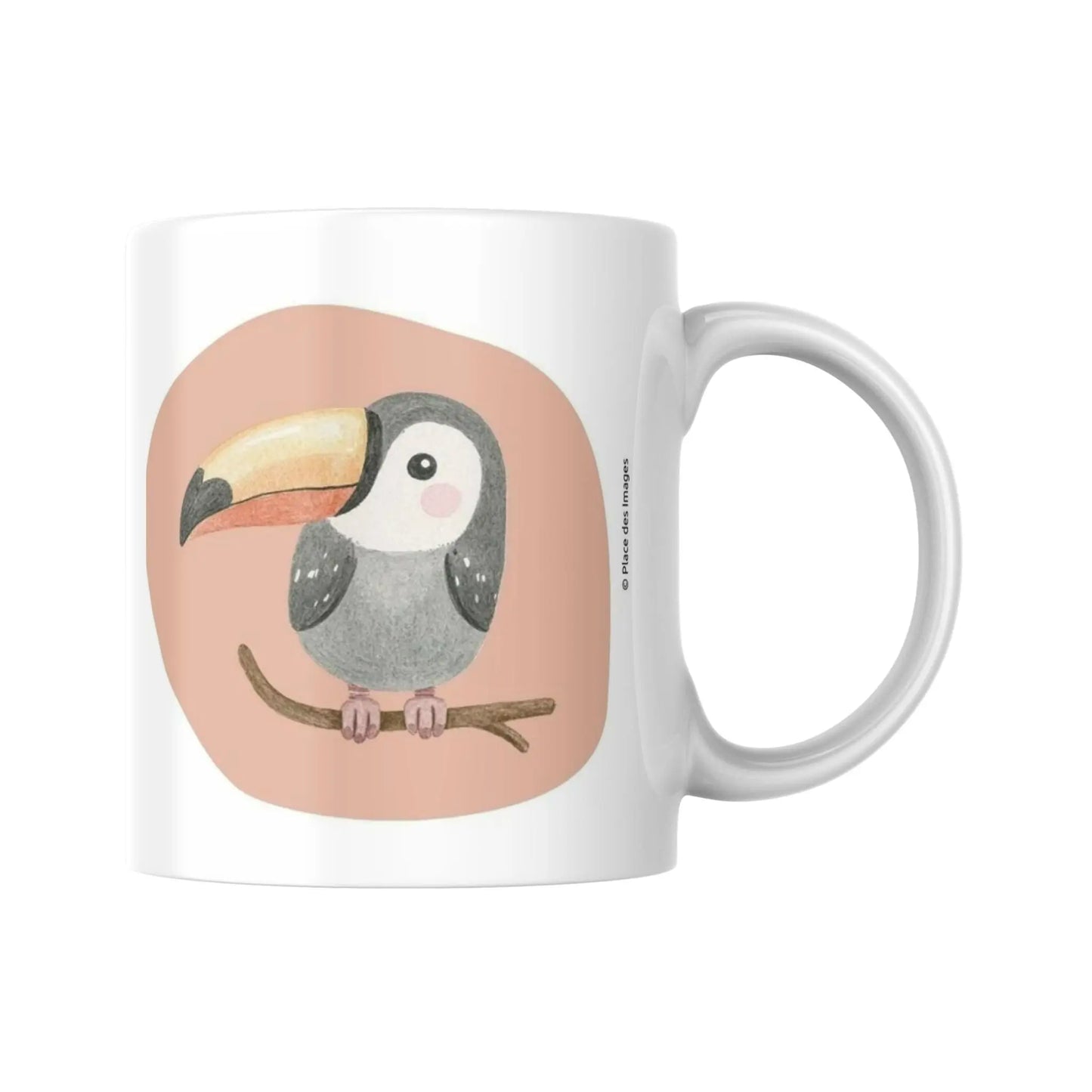 Mug pour enfant avec une illustration d'un toucan