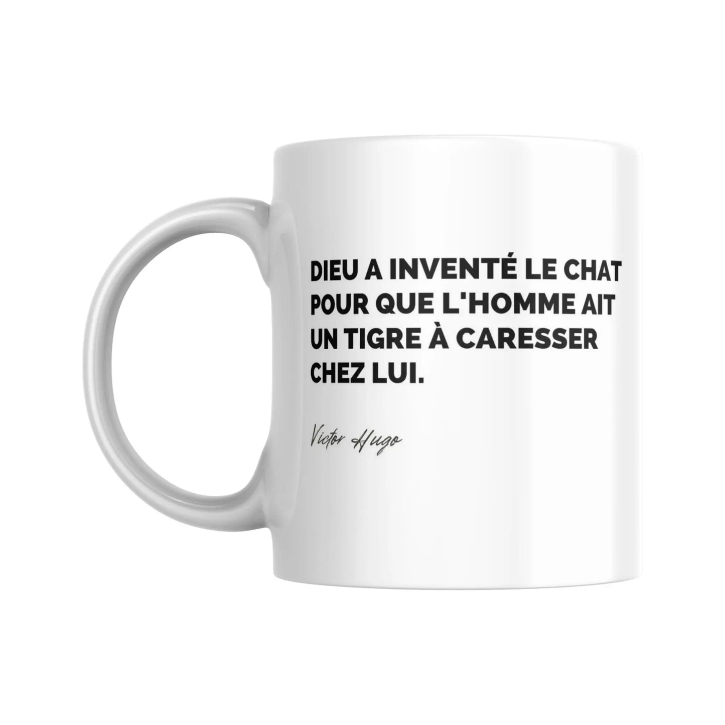 Mug Citation de Victor Hugo sur les chats comparés aux tigres (citation) - Place des Images