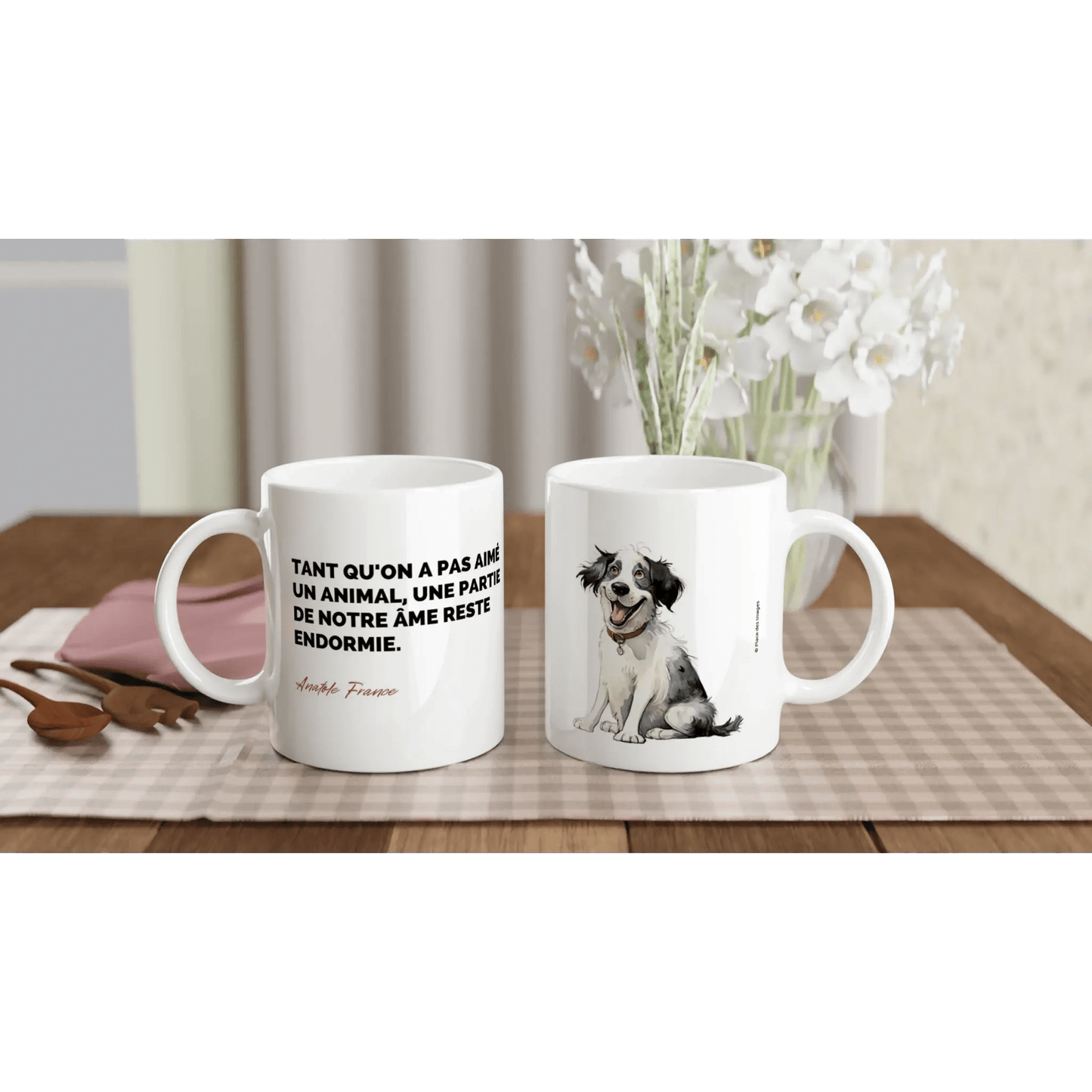 Mug Citation d'Anatole France sur les chiens - Place des Images