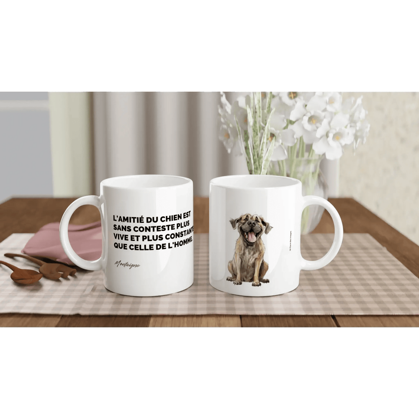Mug Citation de Montaigne sur les chiens - Place des Images