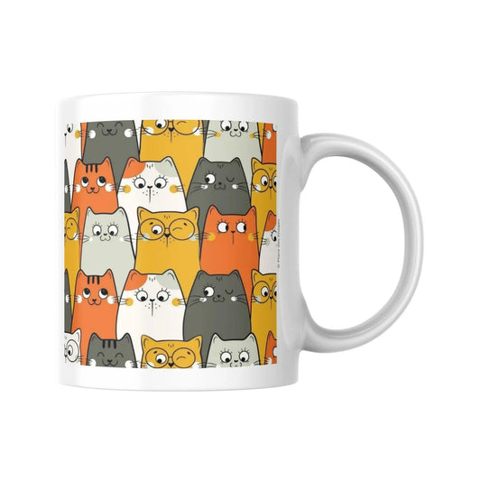 Mug céramique "Doodle-cats" vue droite