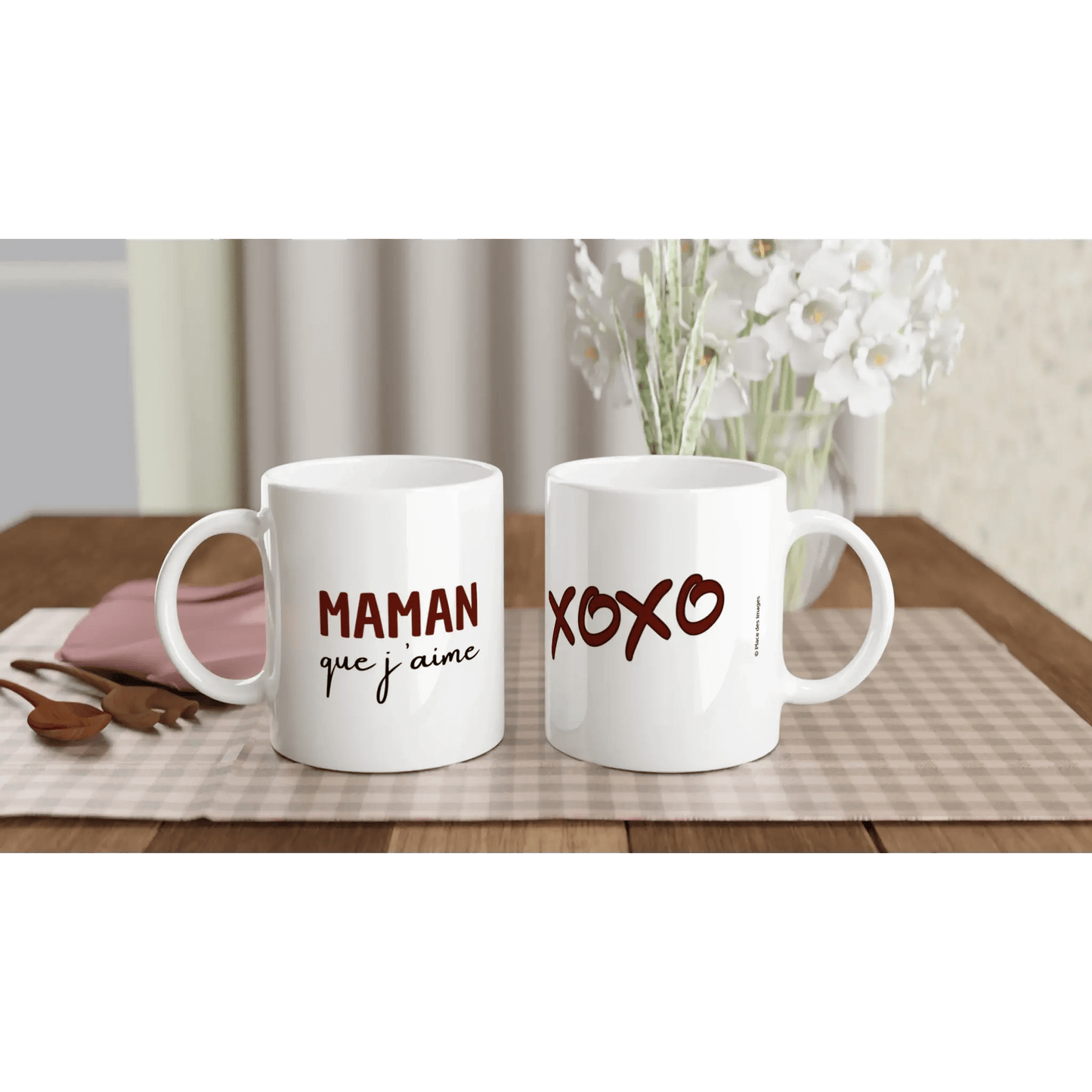 Mug / Tasse Maman que j'aime (vue d'ensemble) - Place des Images