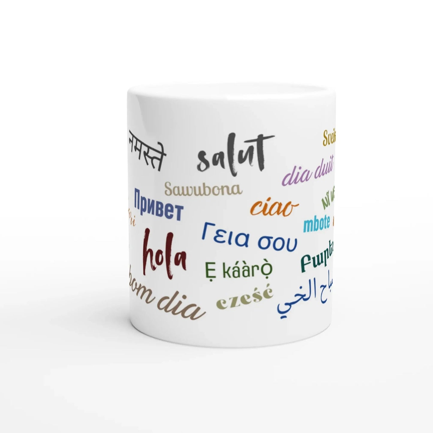 Mug Méli - mélo de "Bonjour" en couleur - Place des Images