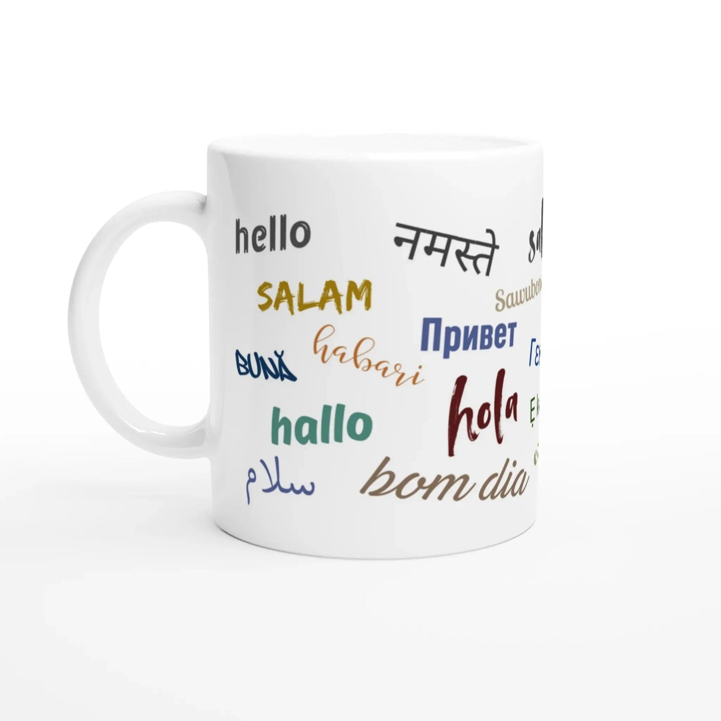 Mug Méli - mélo de "Bonjour" en couleur - Place des Images