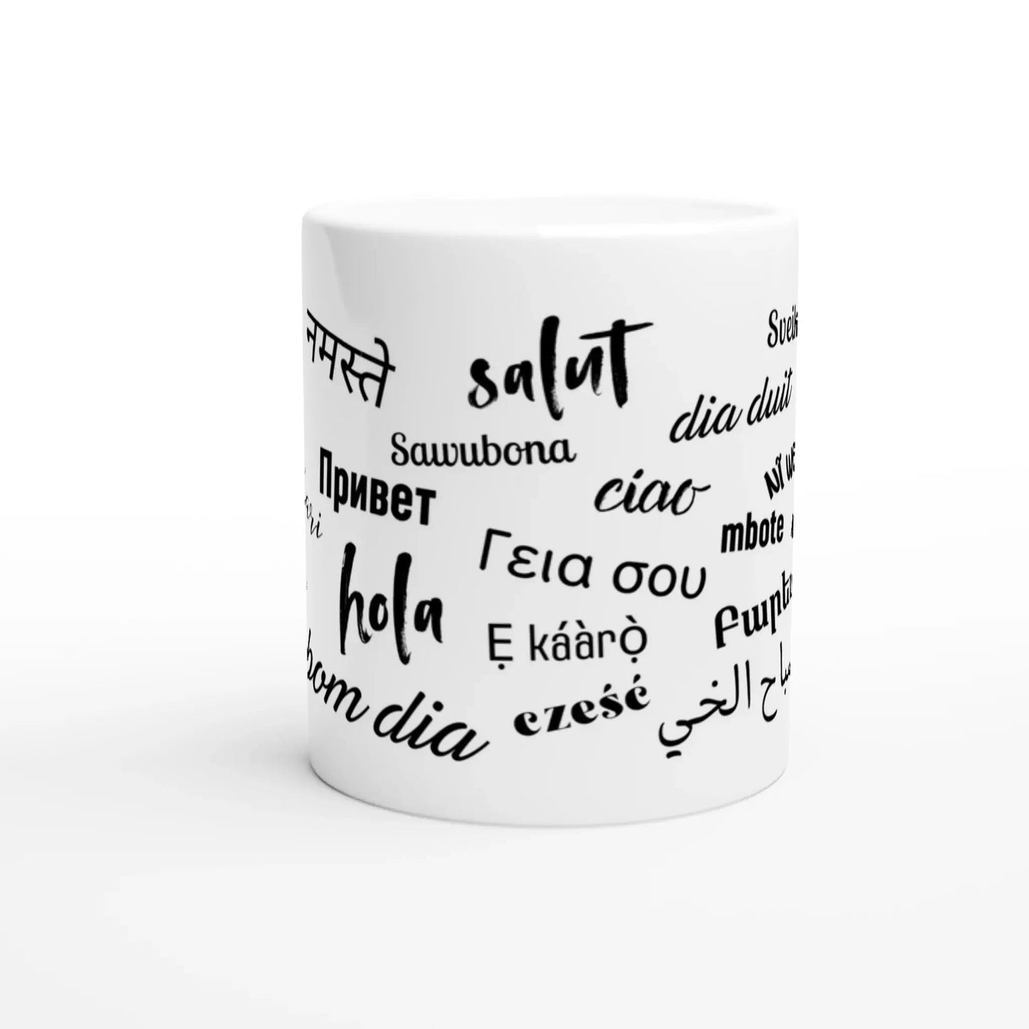 Mug Méli - mélo de "Bonjour" en Noir & Blanc - Place des Images