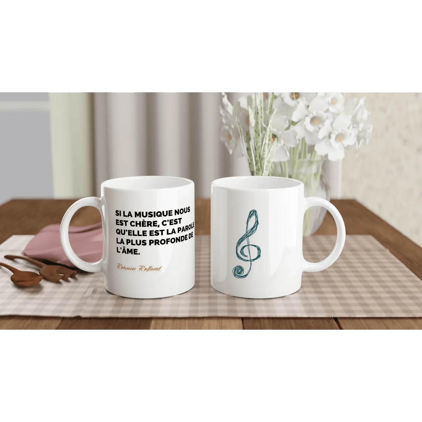 Tasse Citation de Romain Rolland sur la musique - Place des Images