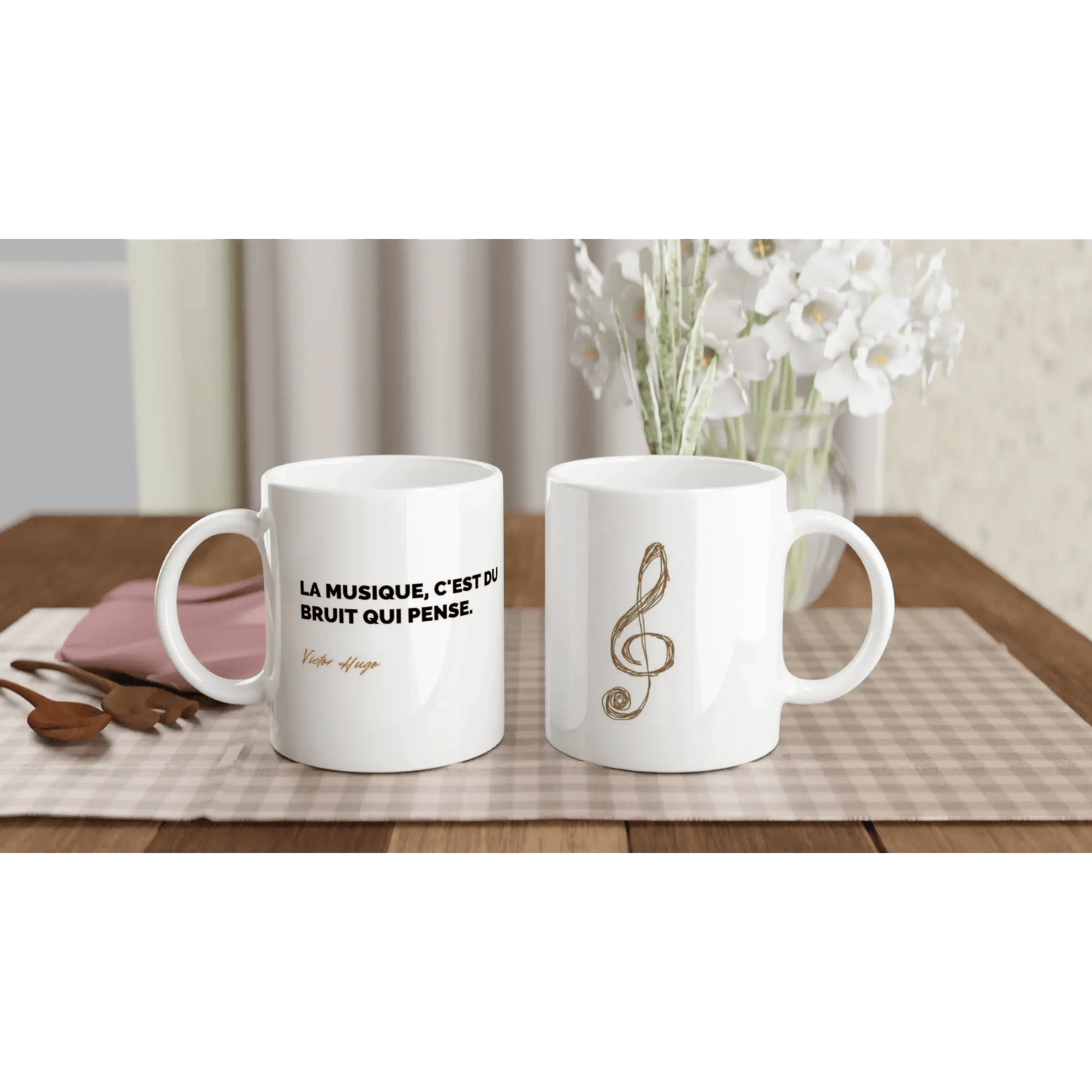 Tasse Citation de Victor Hugo sur la musique - Place des Images