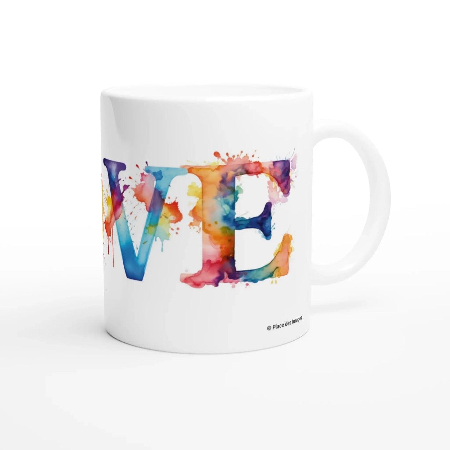 Mug / Tasse "LOVE" façon aquarelle face 2 - Place des Images