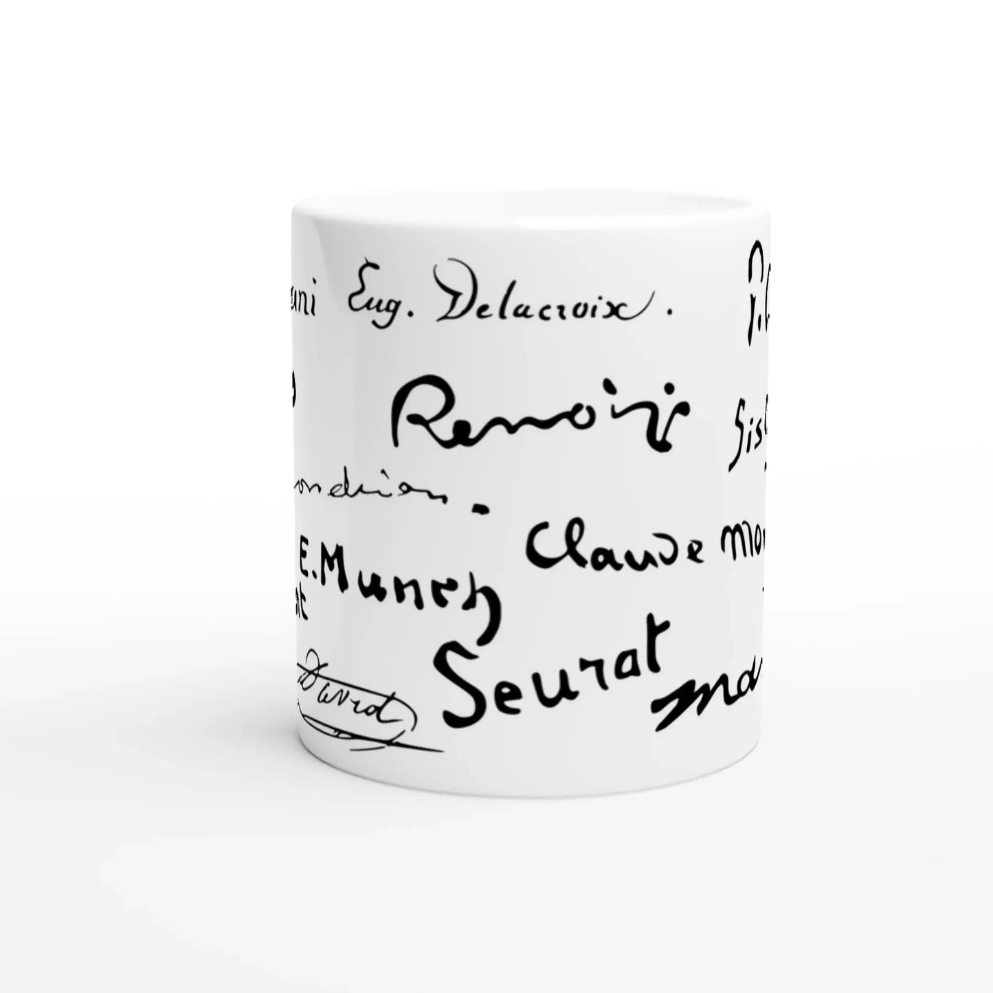 Tasse méli - mélo de signatures de peintres - Place des Images