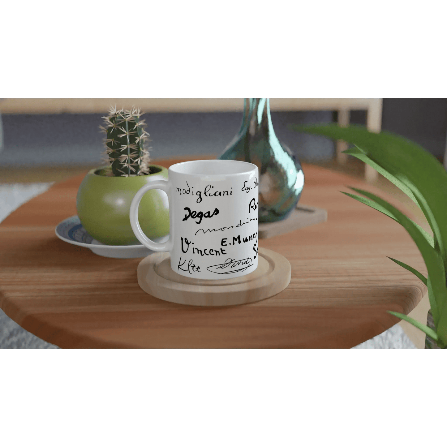 Tasse méli - mélo de signatures de peintres - Place des Images