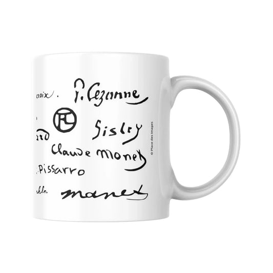 Mug méli-mélo de signatures de peintres (partie droite) - Place des Images