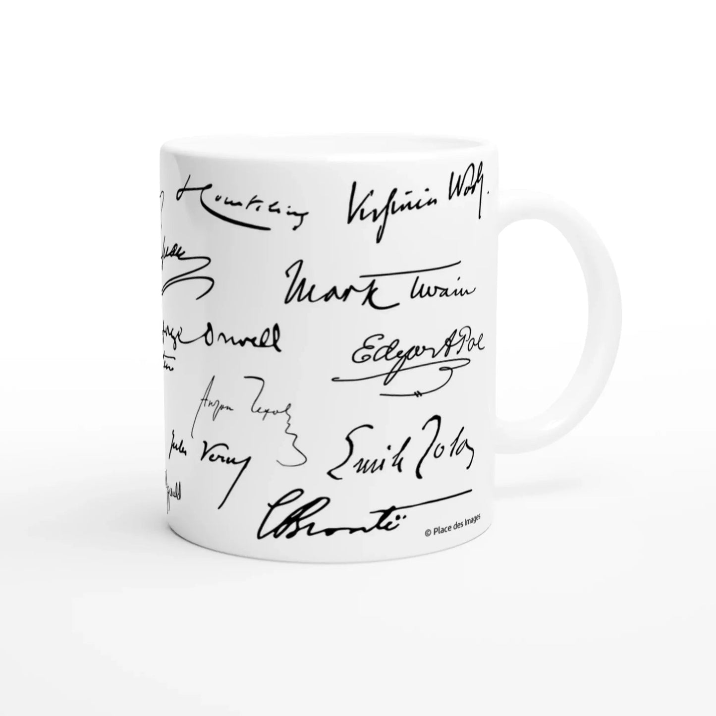 Tasse méli - mélo de signatures d'écrivains - Place des Images