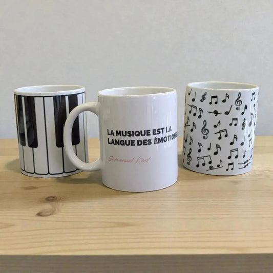 Des mugs en céramique pour les amateurs de musique