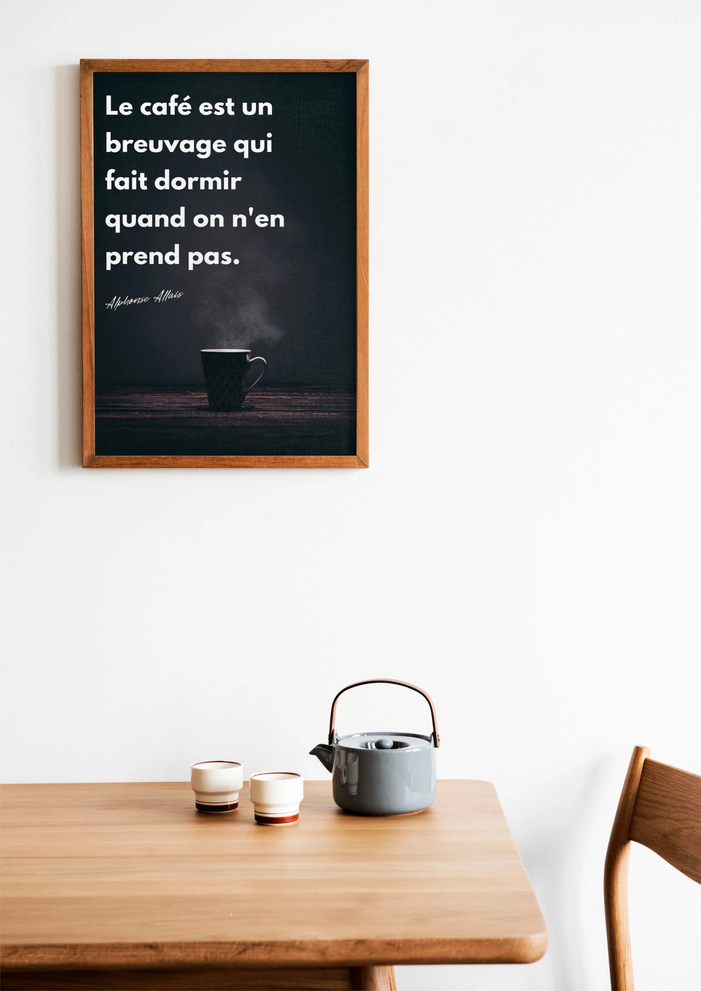 Affiche Citation d'Alphonse Allais sur le café Place des Images