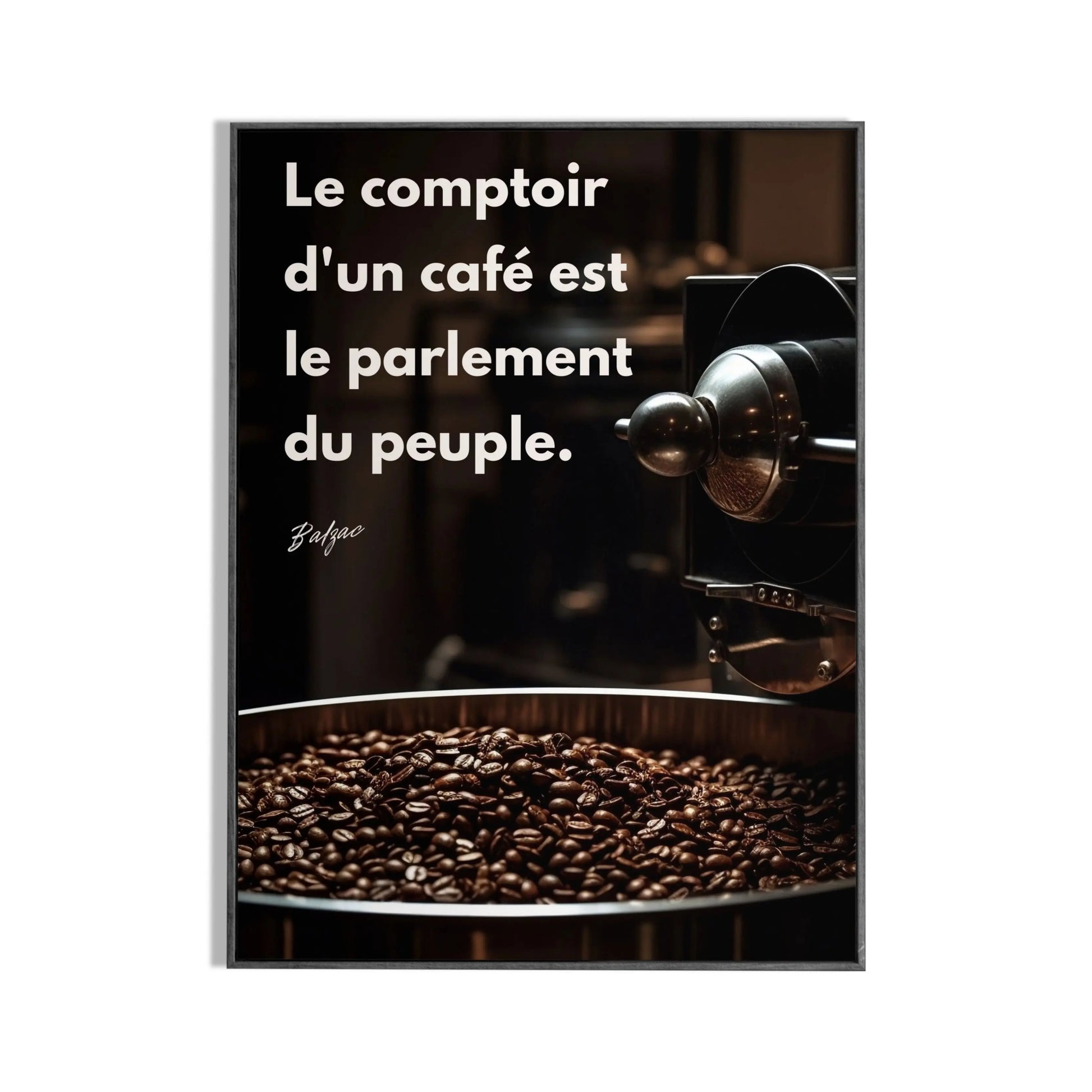 Affiche Citation de Balzac sur le café Place des Images