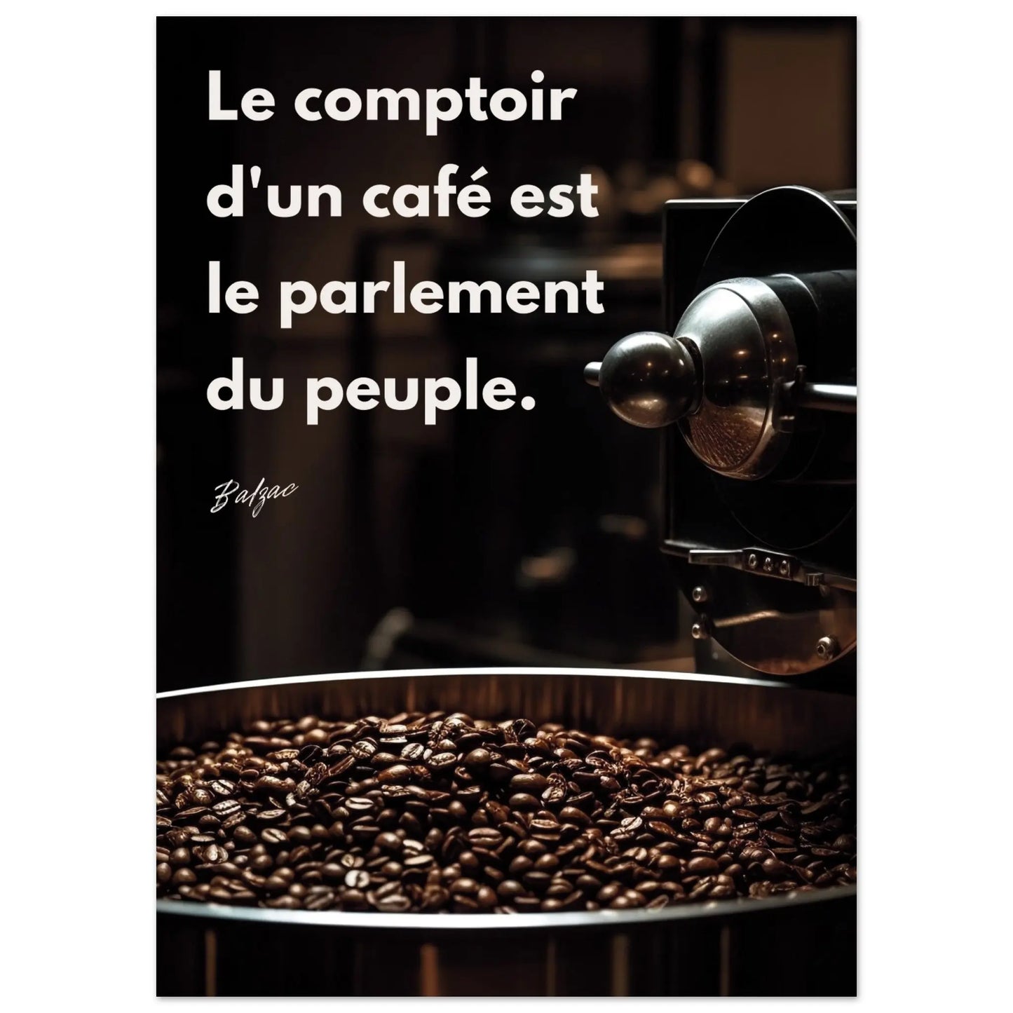 Affiche Citation de Balzac sur le café