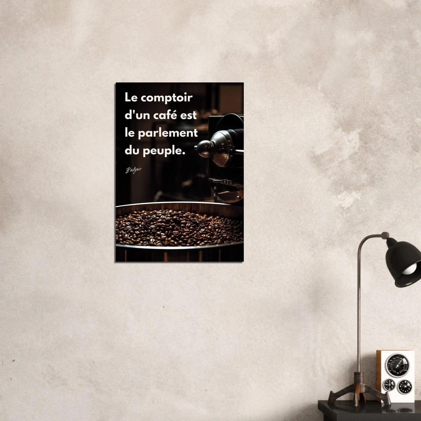 Affiche Citation de Balzac sur le café