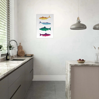 Affiche Poissons multicolores