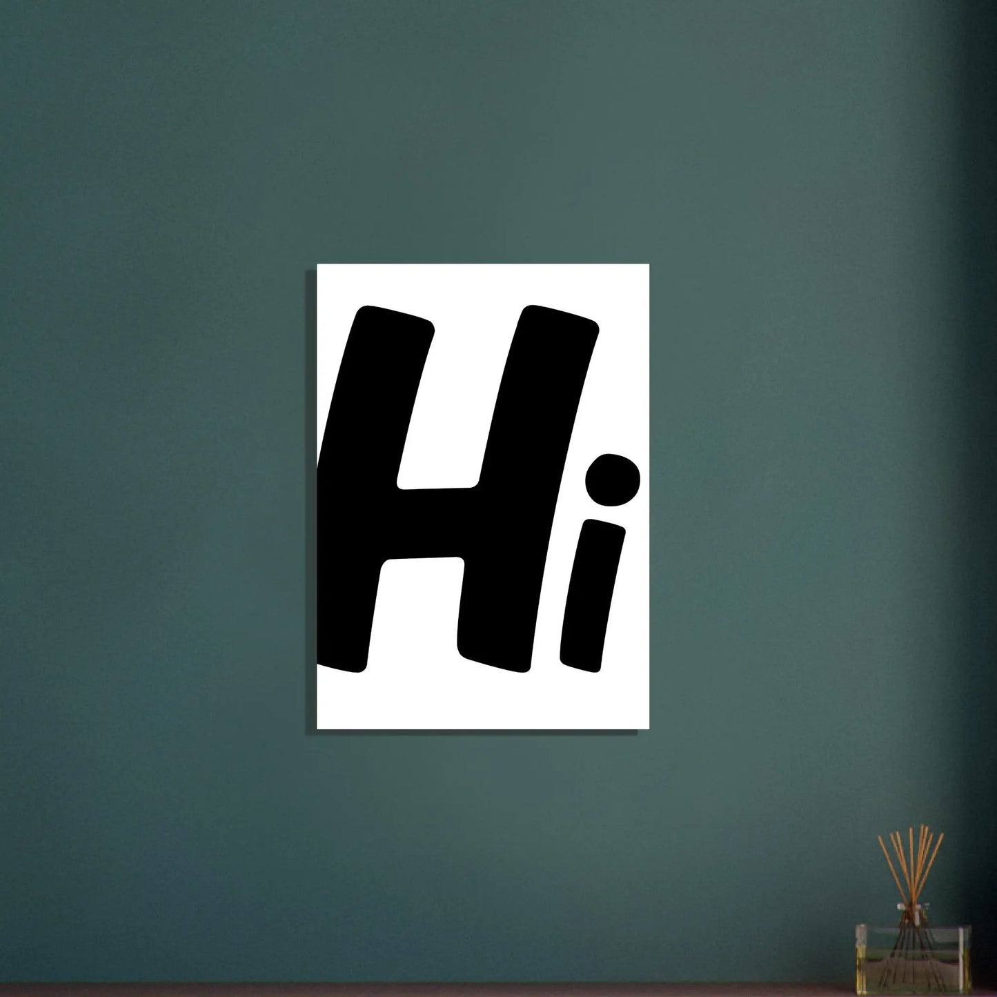 Affiche "Hi" en Noir & Blanc