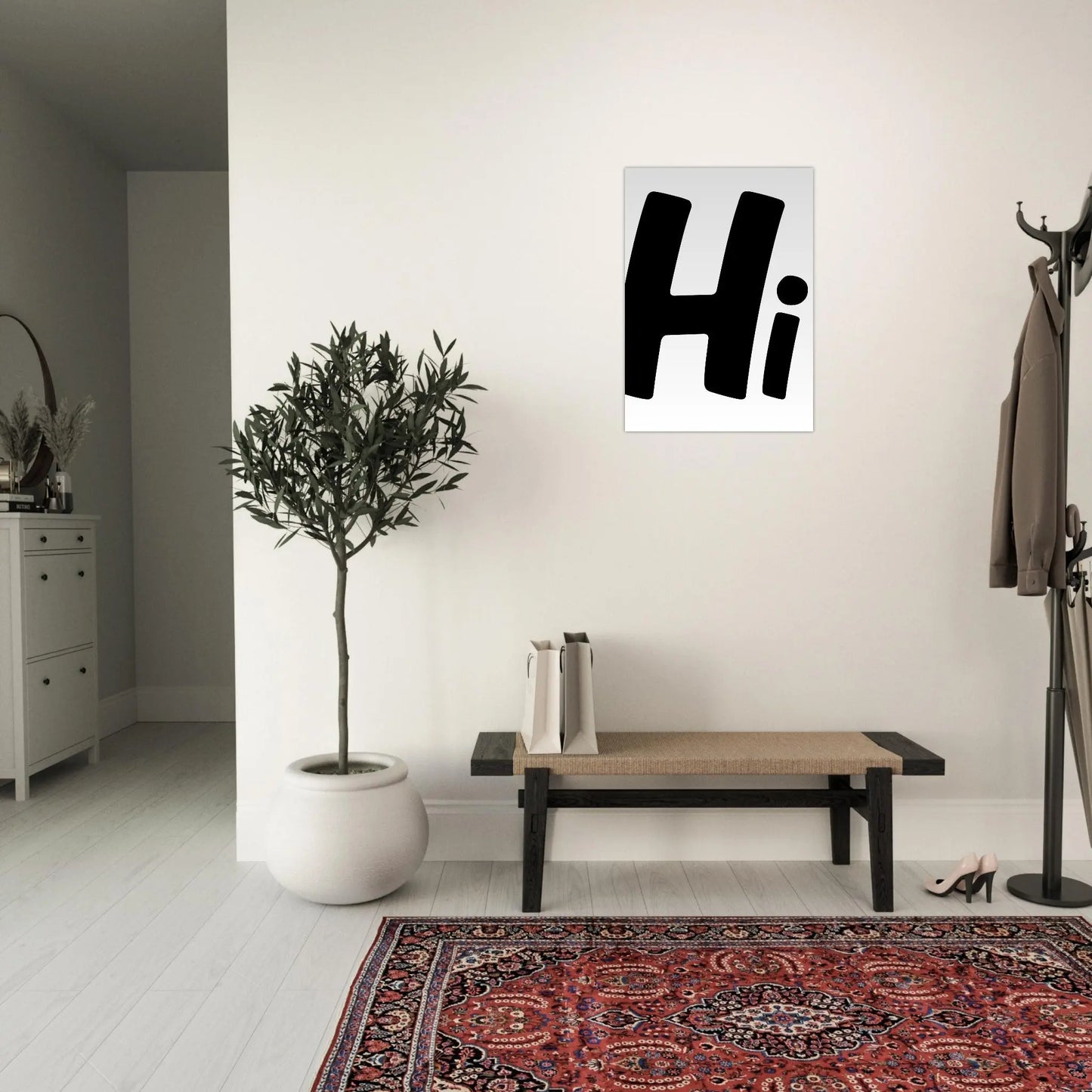 Affiche "Hi" en Noir & Blanc