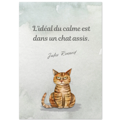 Affiche "Jules Renard et les chats"