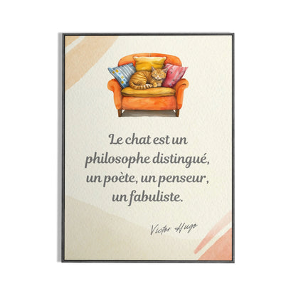 Affiche "Victor Hugo et le chat philosophe" Place des Images