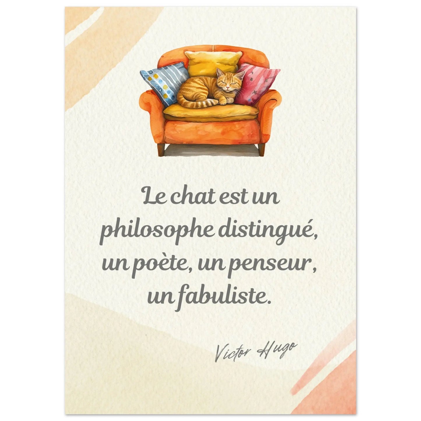 Affiche "Victor Hugo et le chat philosophe"