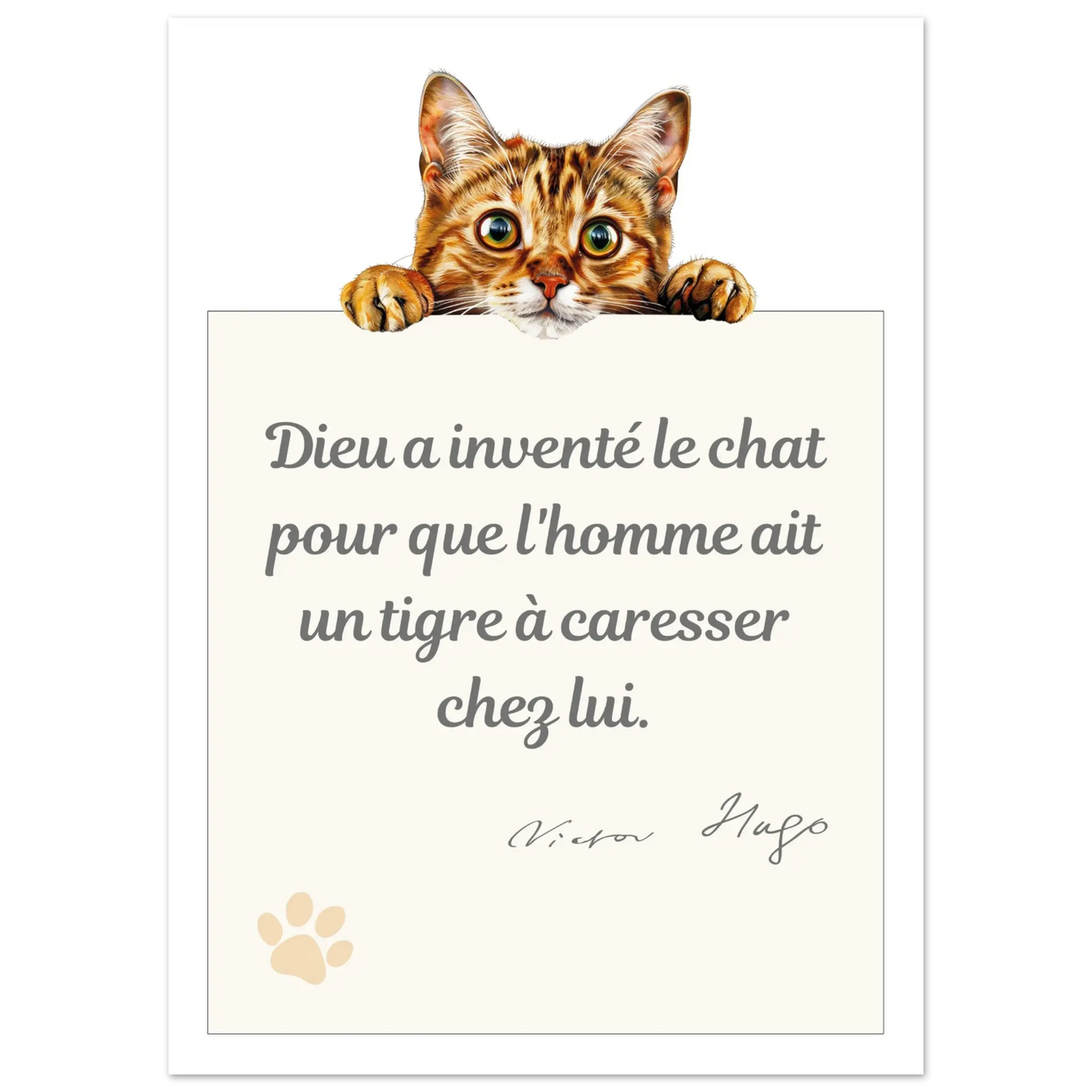 Affiche "Victor Hugo et les chats"