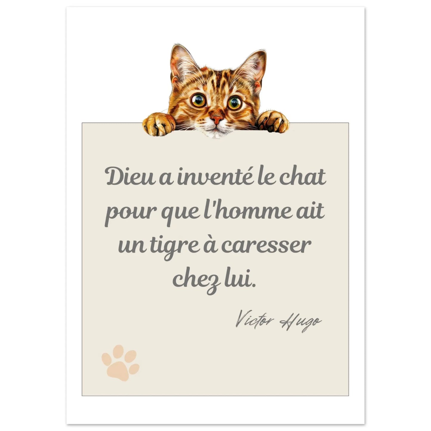 Affiche "Victor Hugo et les chats"