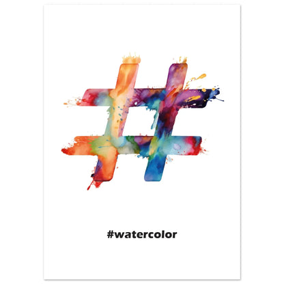 Affiche htag Watercolor