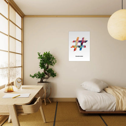 Affiche htag Watercolor