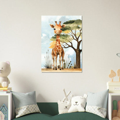 Affiche pour enfant : Girafe