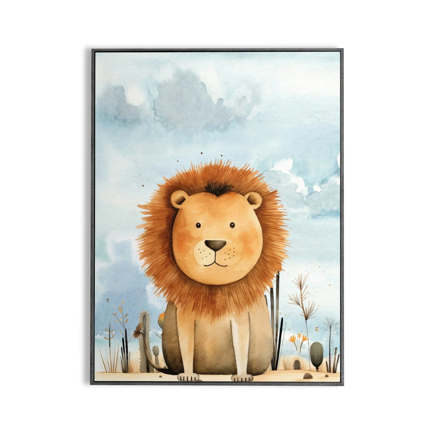 Affiche pour enfant : lion assis Place des Images