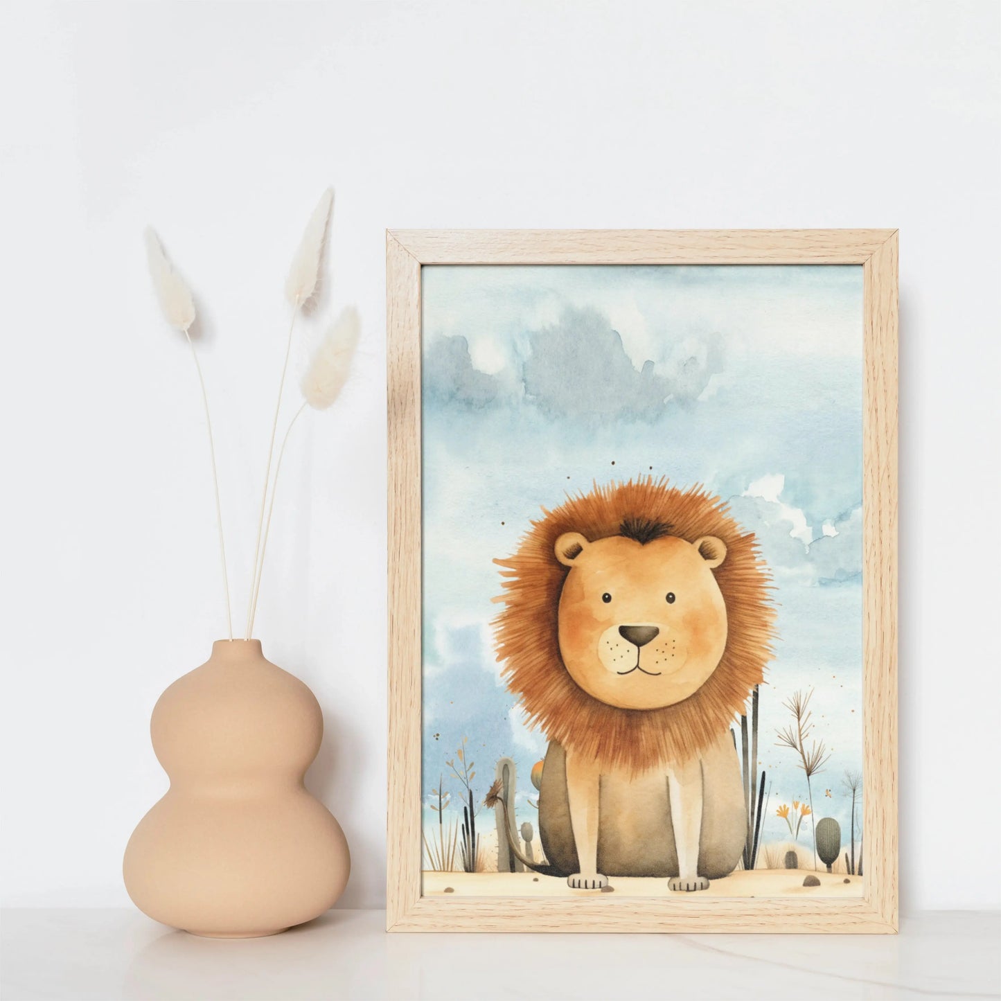 Affiche pour enfant : lion assis Place des Images