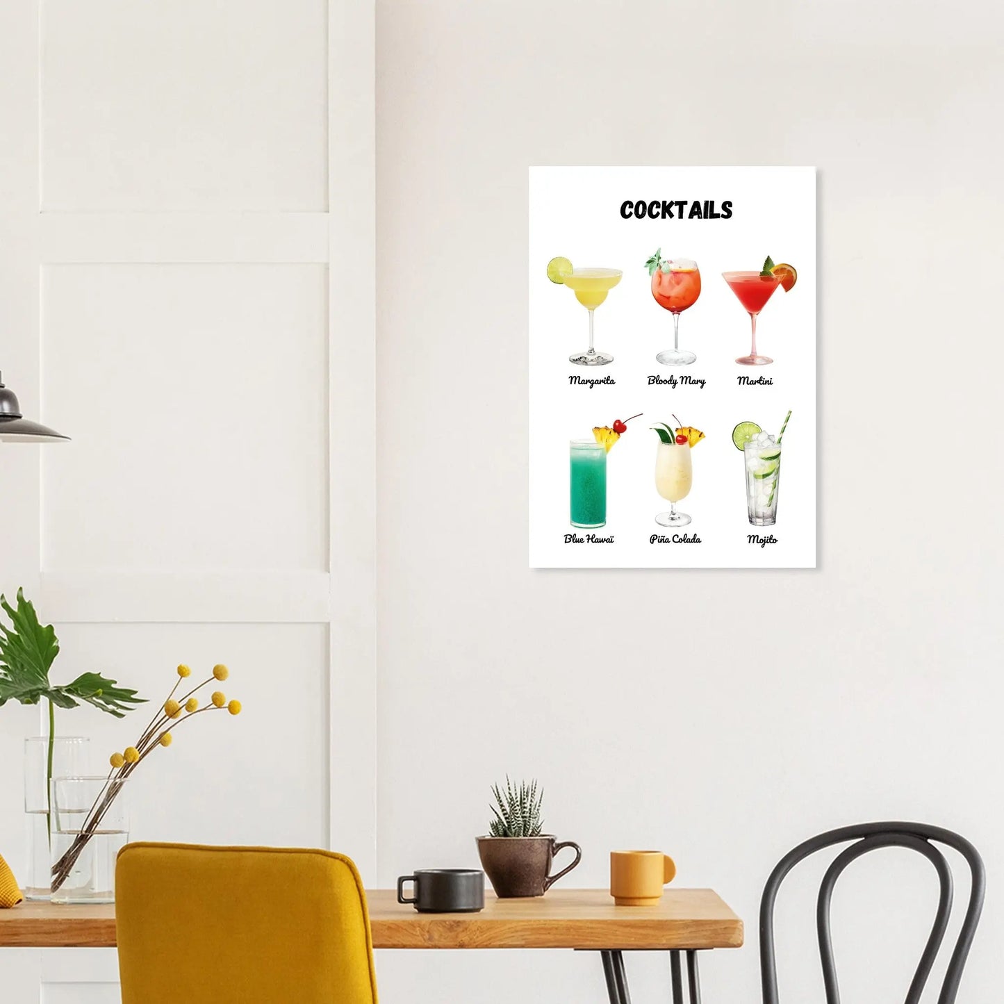 Affiche pour la cuisine : 6 cocktails