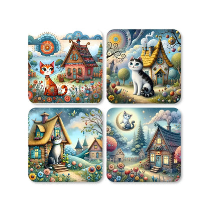 Dessous de verre - Chats des mondes enchantés - Série 1  - Place des Images