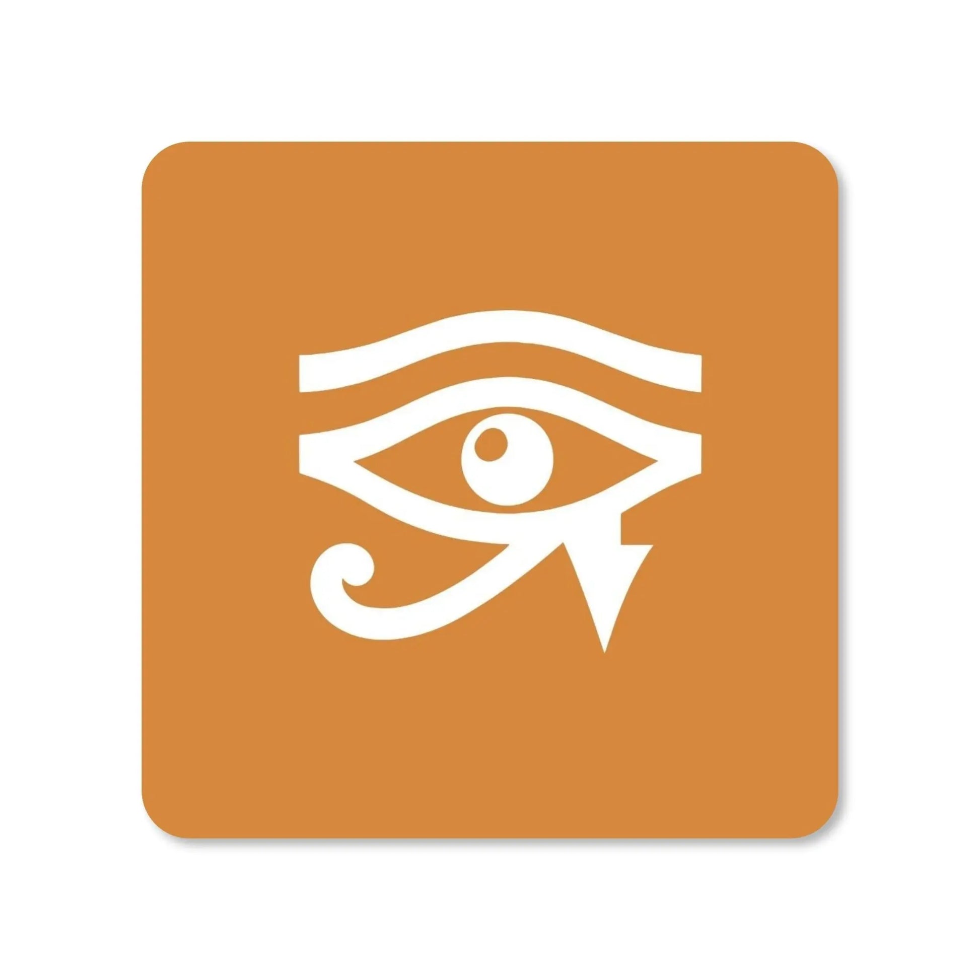 Lot de 4 dessous de verre - Oeil d'Horus sur fond ocre - Place des Images
