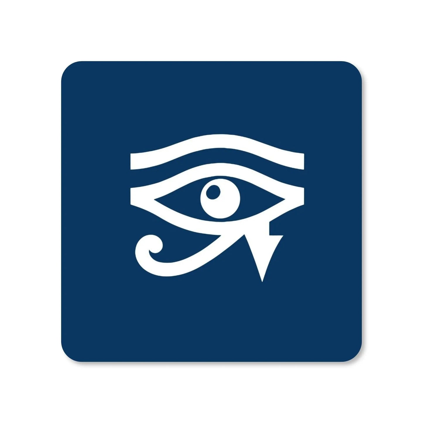 Lot de 4 dessous de verre - Oeil d'Horus sur fond bleu marine - Place des Images