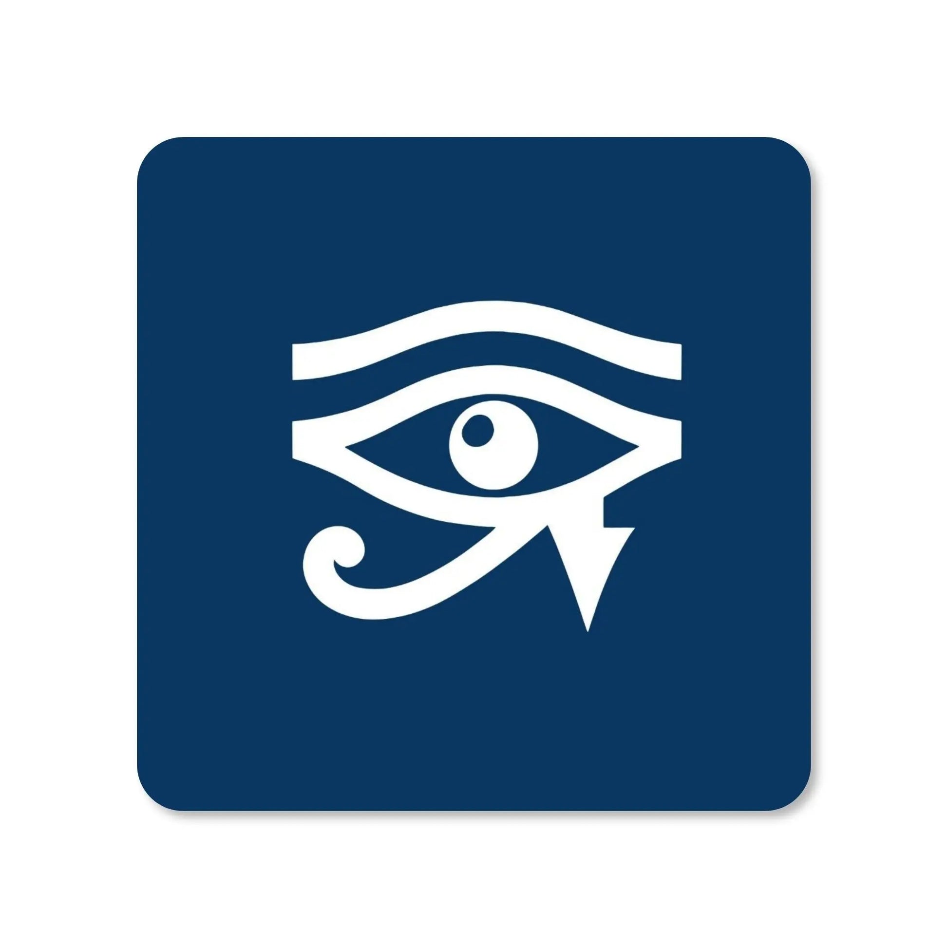Lot de 4 dessous de verre - Oeil d'Horus sur fond bleu marine - Place des Images