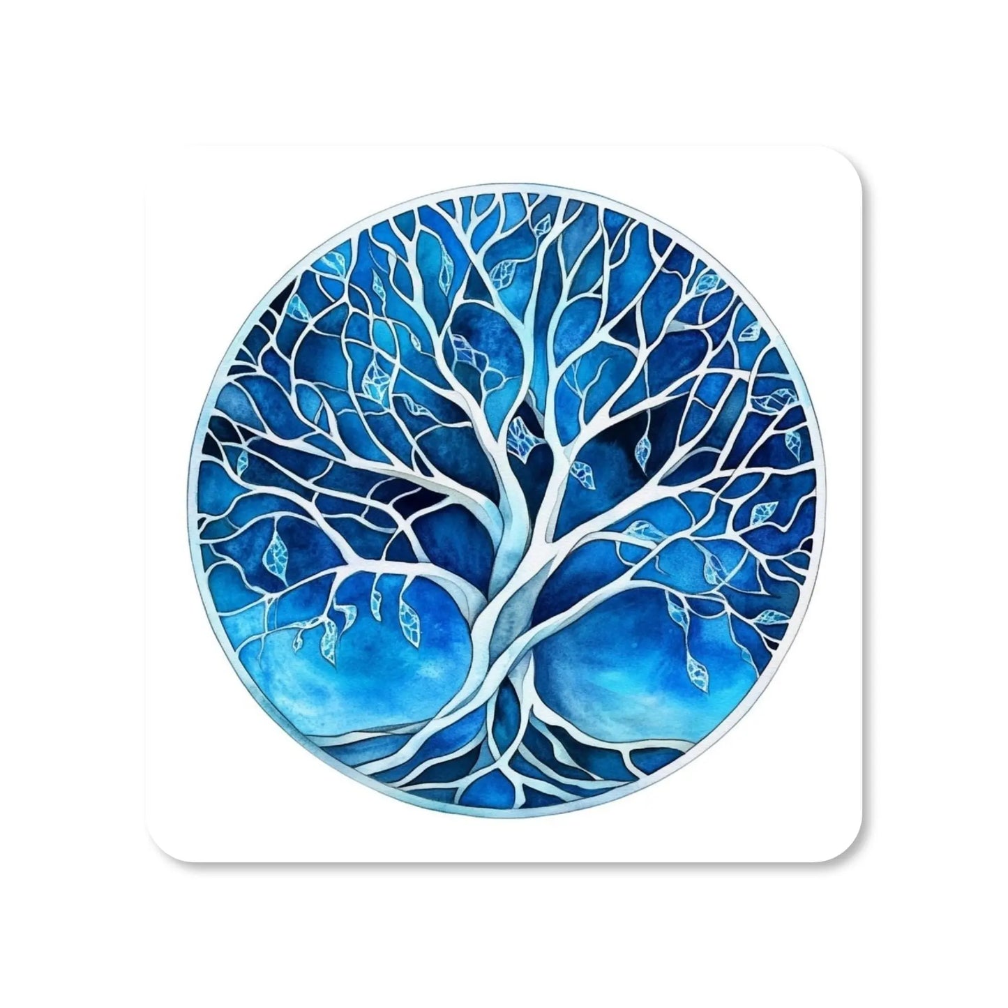 Lot de 4 dessous de verre - Arbres de vie série 2 L'arbre de glace - Place des Images