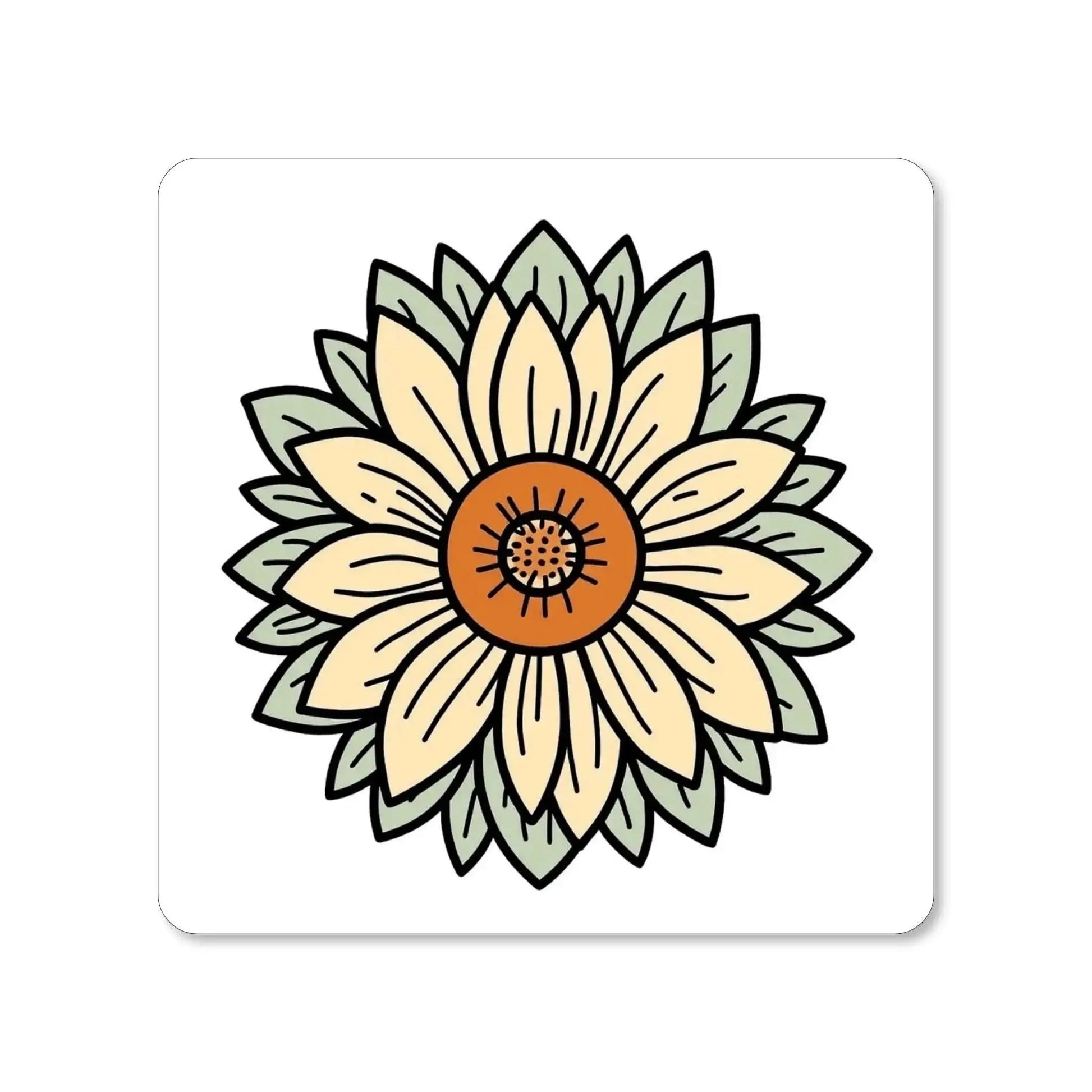 Lot de 4 dessous de verre - Mandalas série 1 Harmonie florale Vue 1 - Place des Images
