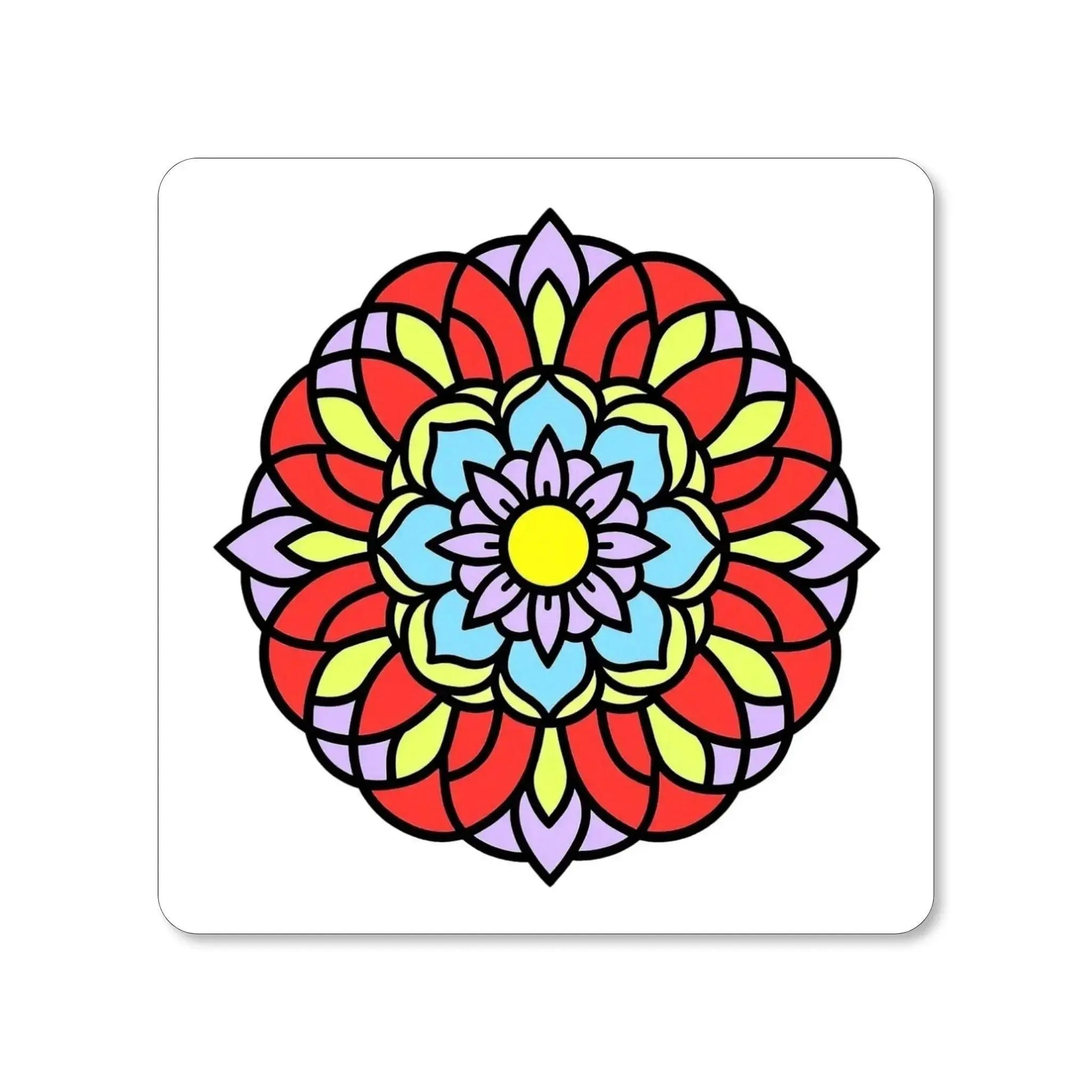 Lot de 4 dessous de verre - Mandalas série 1 Harmonie florale Vue 2 - Place des Images