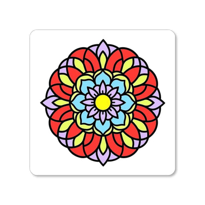 Lot de 4 dessous de verre - Mandalas série 1 Harmonie florale Vue 2 - Place des Images