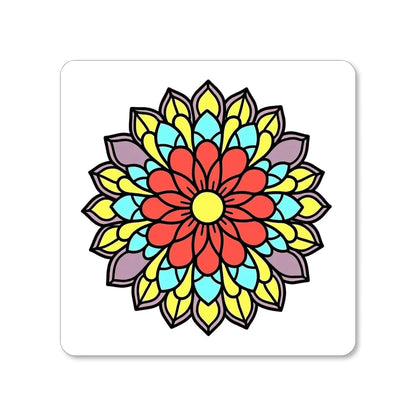 Lot de 4 dessous de verre - Mandalas Harmonie florale série 2, pièce 1 - Place des Images