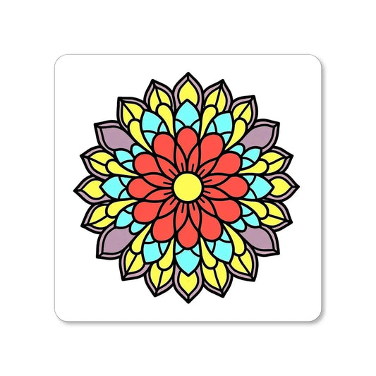 Lot de 4 dessous de verre - Mandalas Harmonie florale série 2, pièce 1 - Place des Images