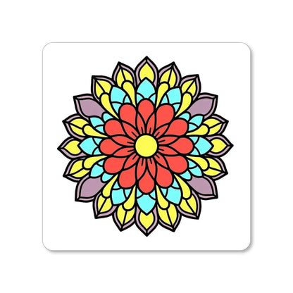 Lot de 4 dessous de verre - Mandalas Harmonie florale série 2, pièce 1 - Place des Images