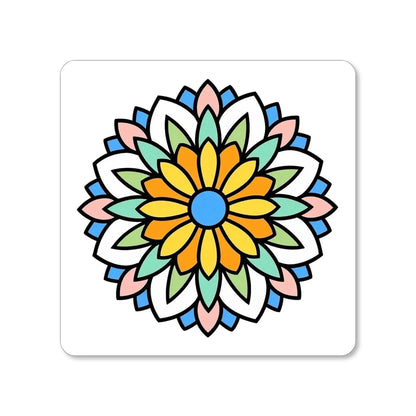 Lot de 4 dessous de verre - Mandalas Harmonie florale série 2, pièce 2 - Place des Images