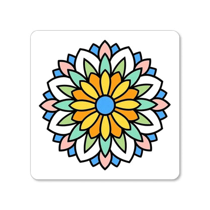 Lot de 4 dessous de verre - Mandalas Harmonie florale série 2, pièce 2 - Place des Images